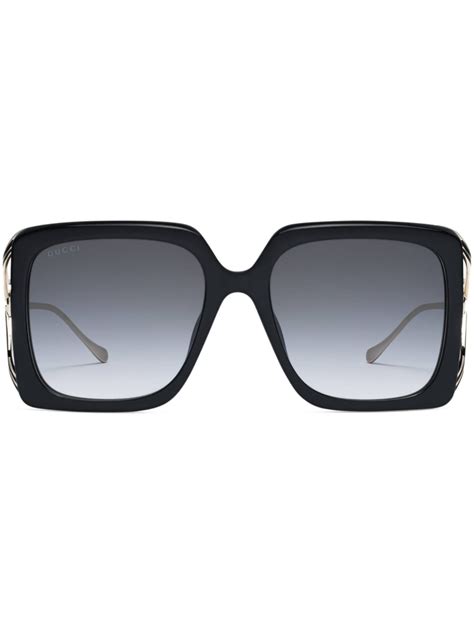 rectangle acetate frame sunglasses|gucci oversized clear glasses.